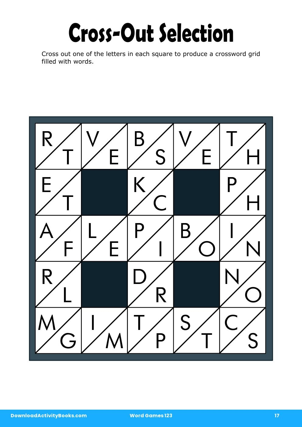 Cross-Out Selection in Word Games 123