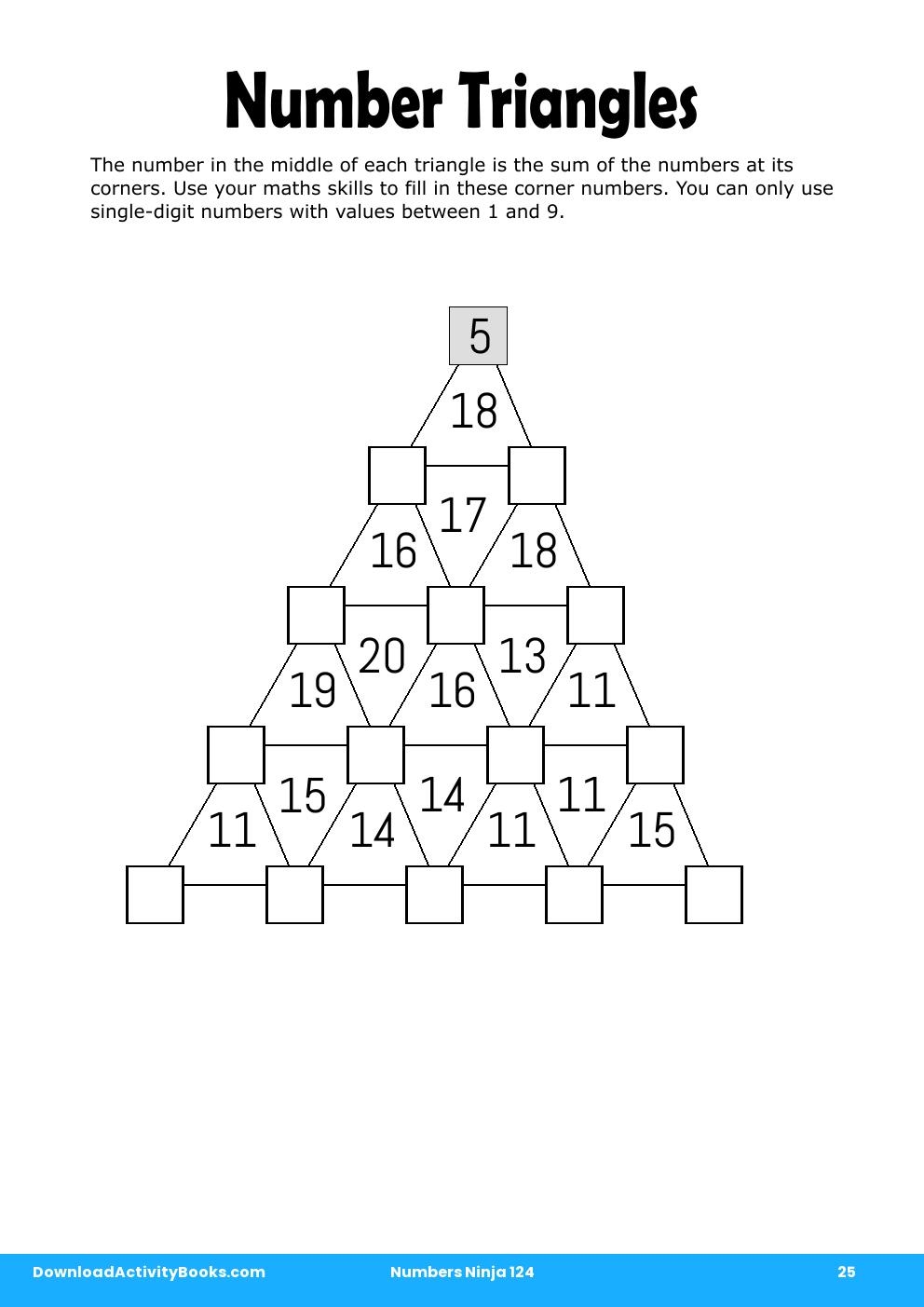 Number Triangles in Numbers Ninja 124
