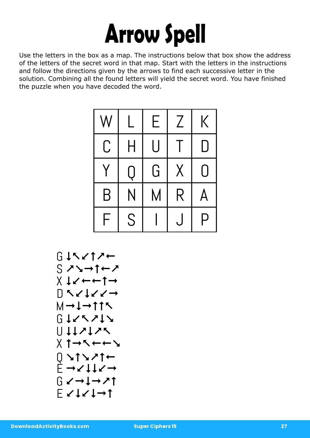 Arrow Spell in Super Ciphers 15
