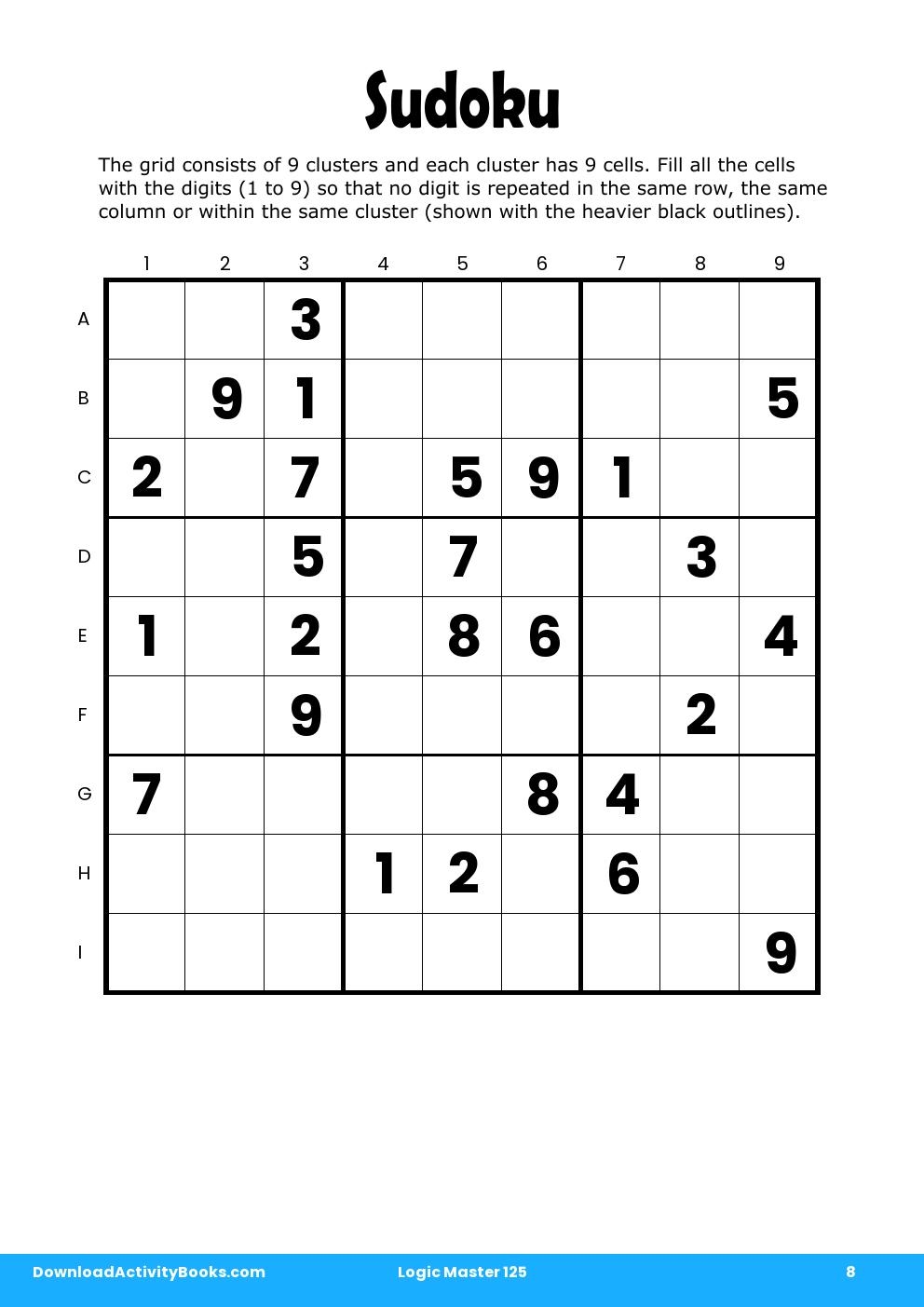 Sudoku in Logic Master 125