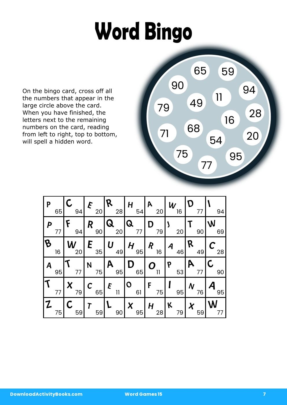 Word Bingo in Word Games 15
