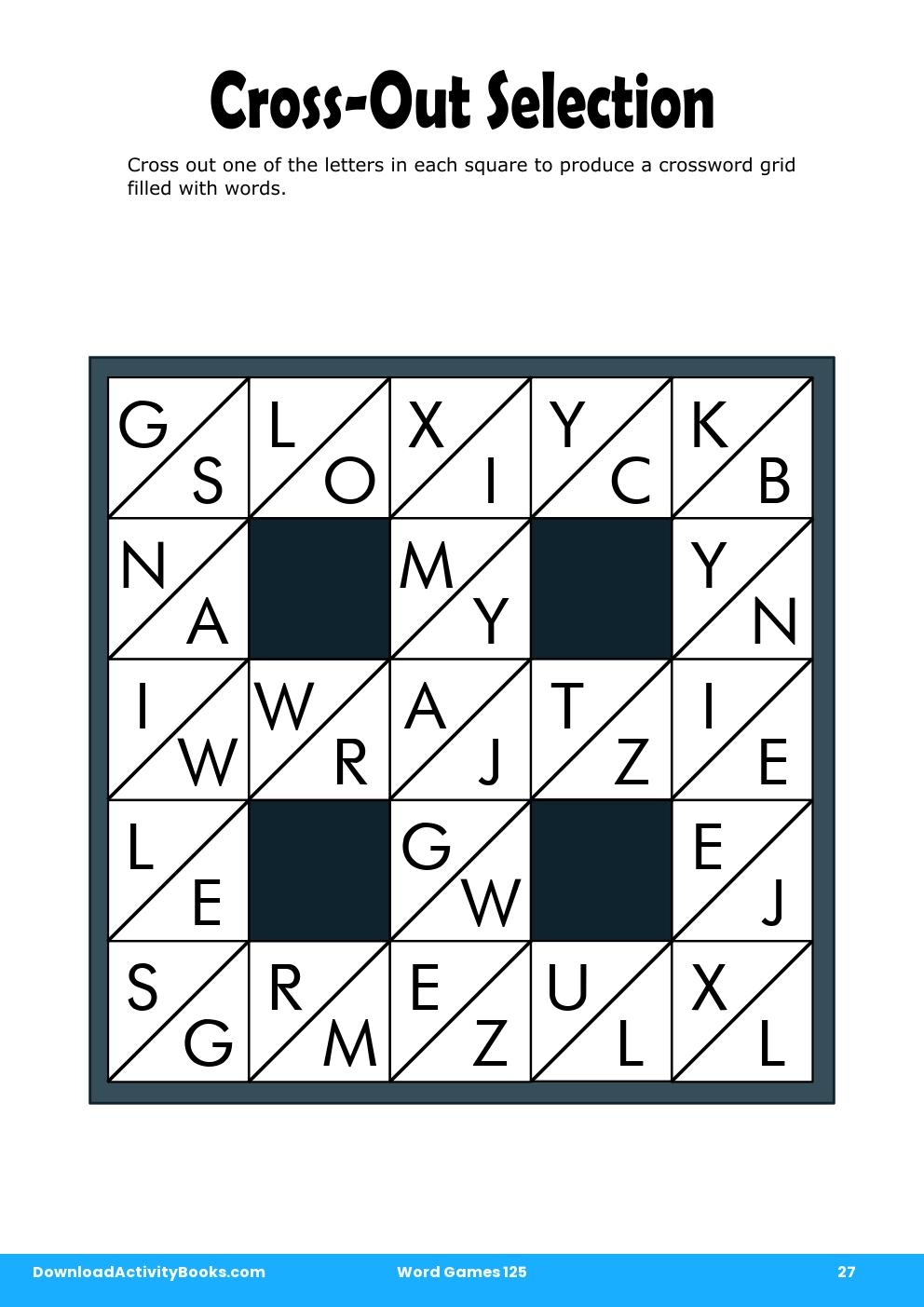 Cross-Out Selection in Word Games 125