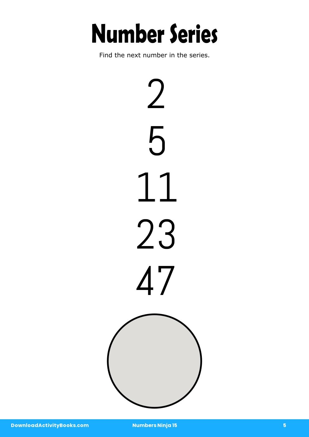 Number Series in Numbers Ninja 15