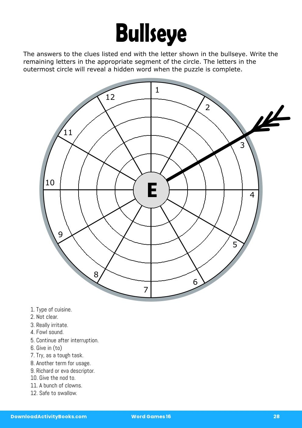 Bullseye in Word Games 16
