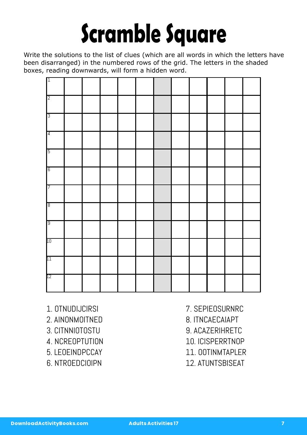 Scramble Square in Adults Activities 17