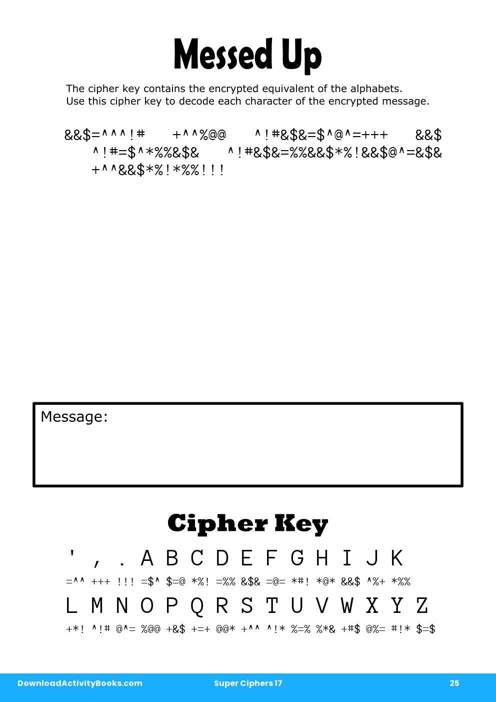 Messed Up in Super Ciphers 17