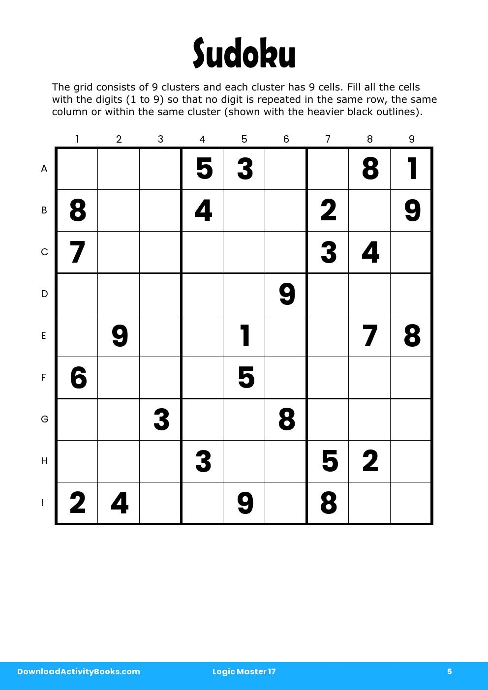 Sudoku in Logic Master 17