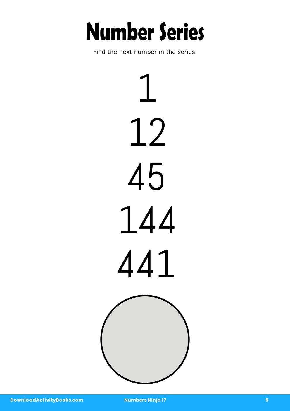 Number Series in Numbers Ninja 17