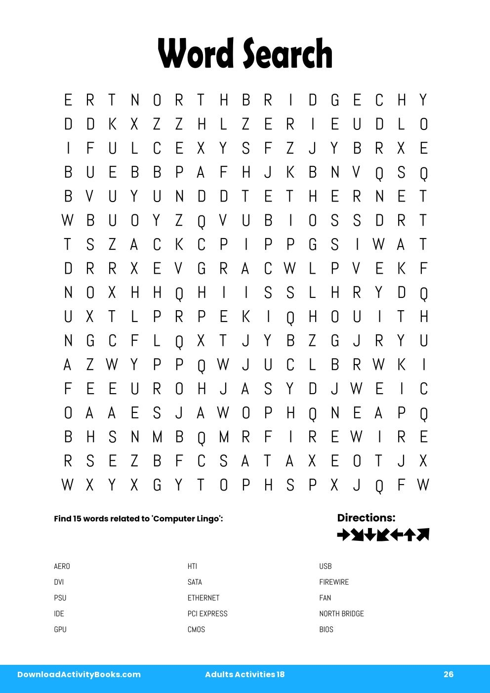 Word Search in Adults Activities 18