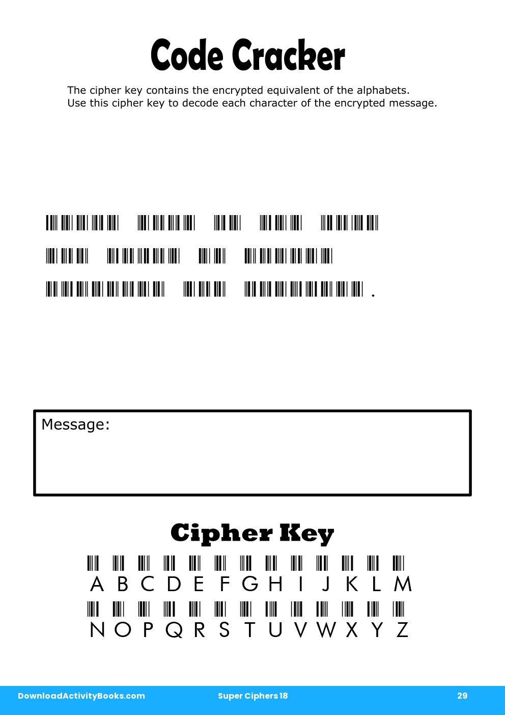 Code Cracker in Super Ciphers 18
