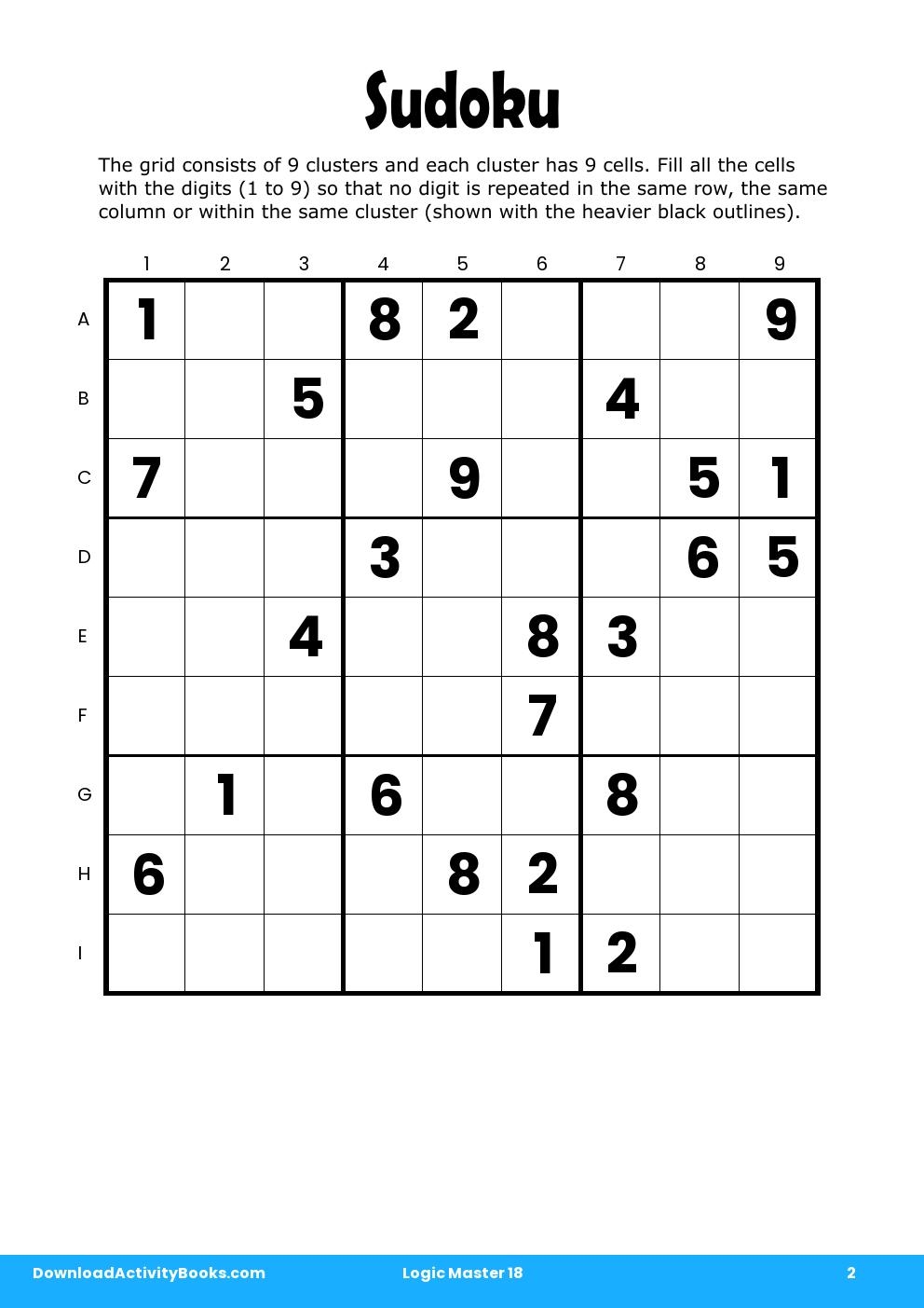 Sudoku in Logic Master 18