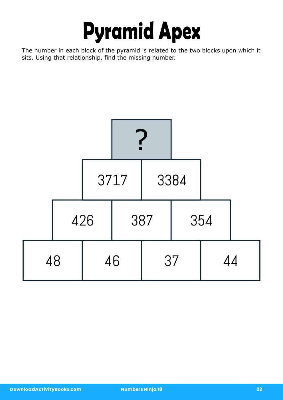 Pyramid Apex in Numbers Ninja 18