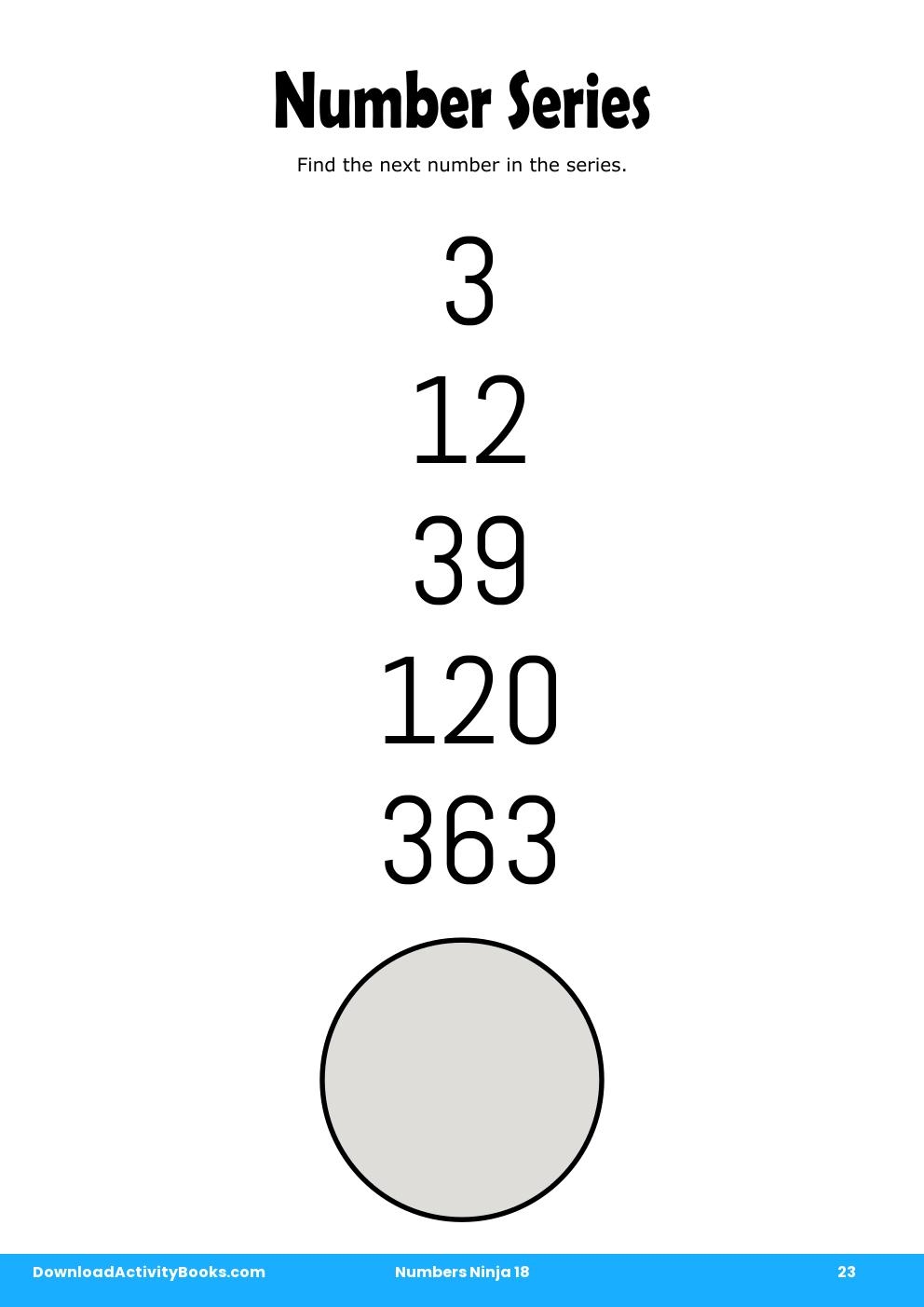 Number Series in Numbers Ninja 18
