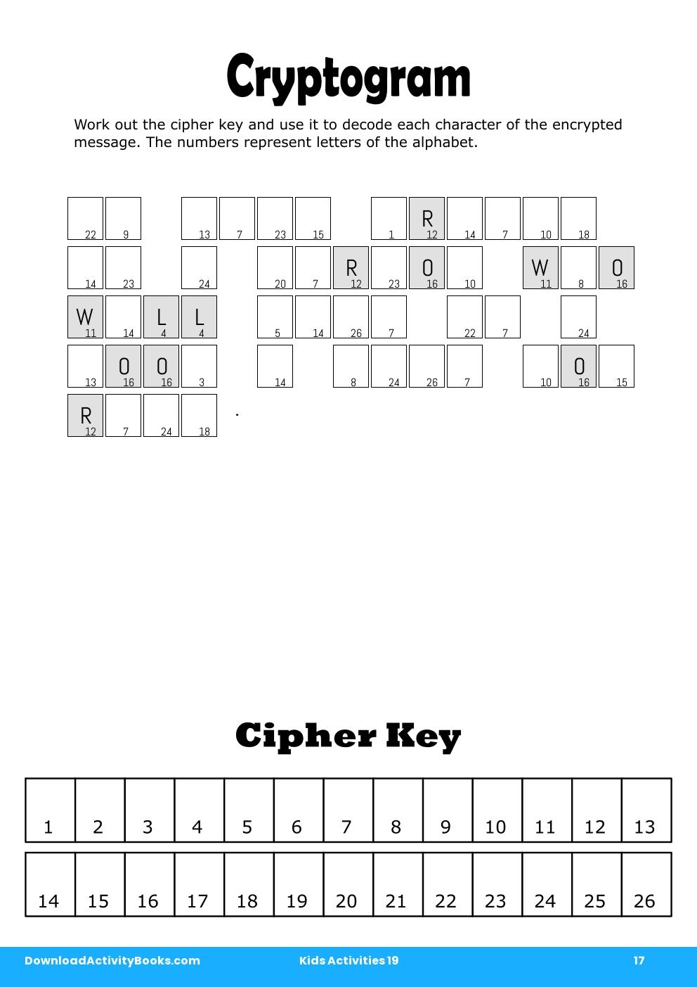 Cryptogram in Kids Activities 19