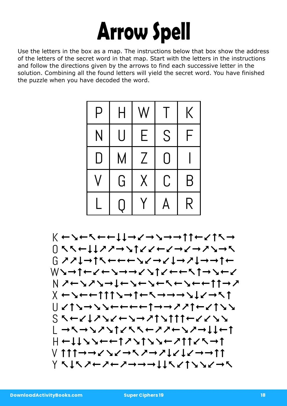 Arrow Spell in Super Ciphers 19