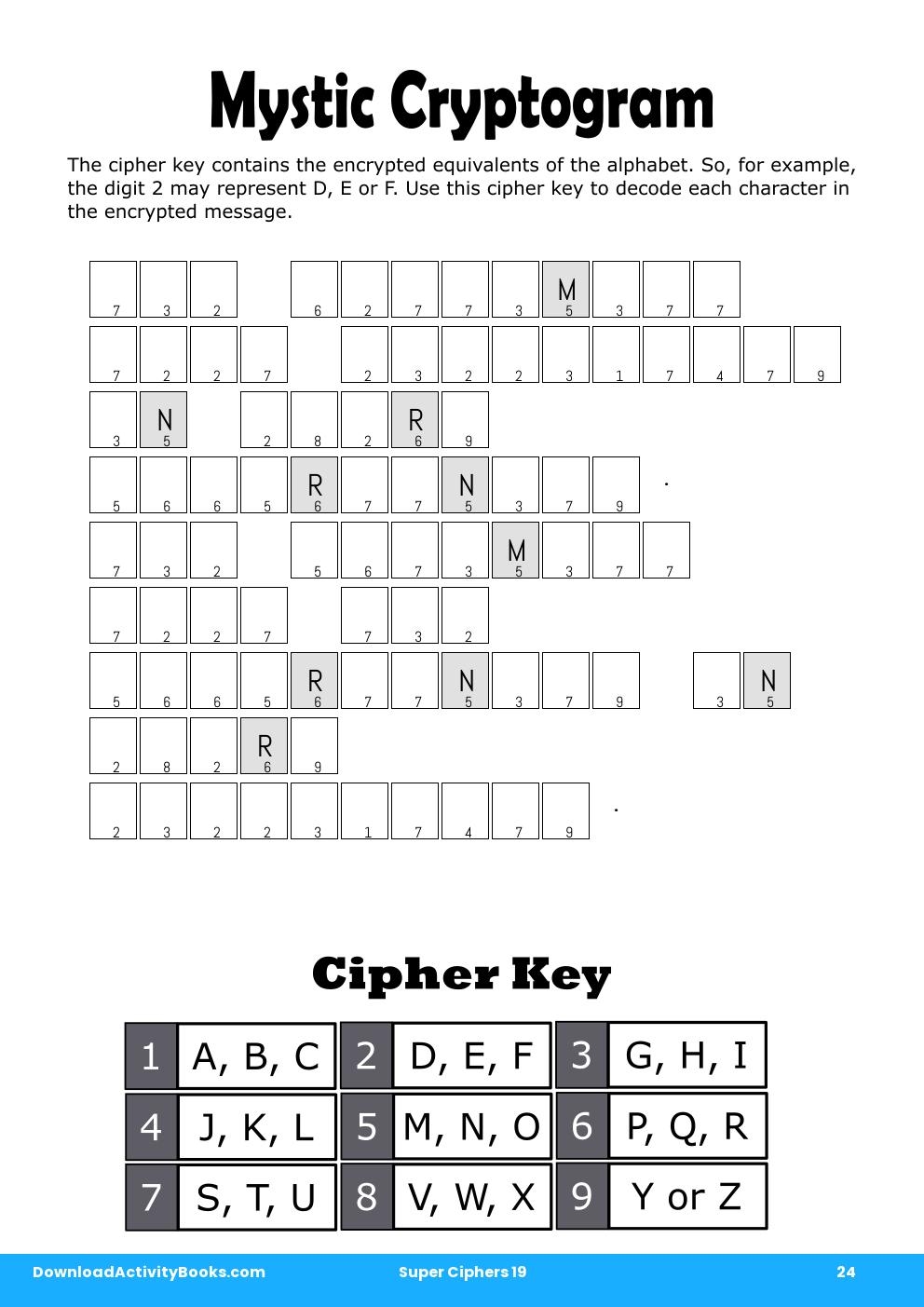 Mystic Cryptogram in Super Ciphers 19
