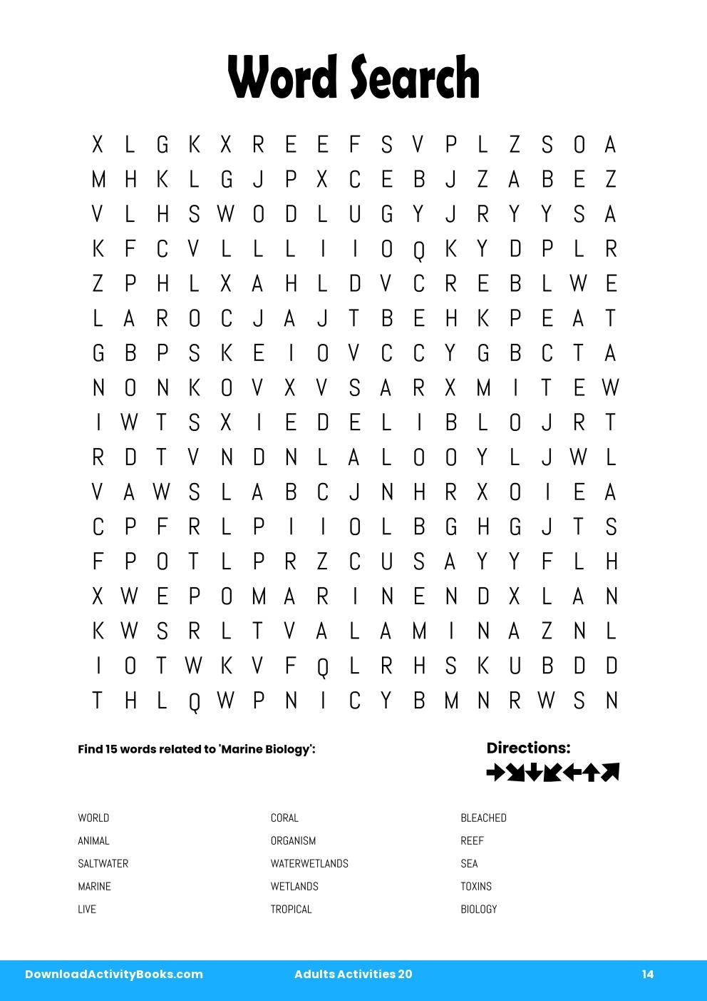 Word Search in Adults Activities 20