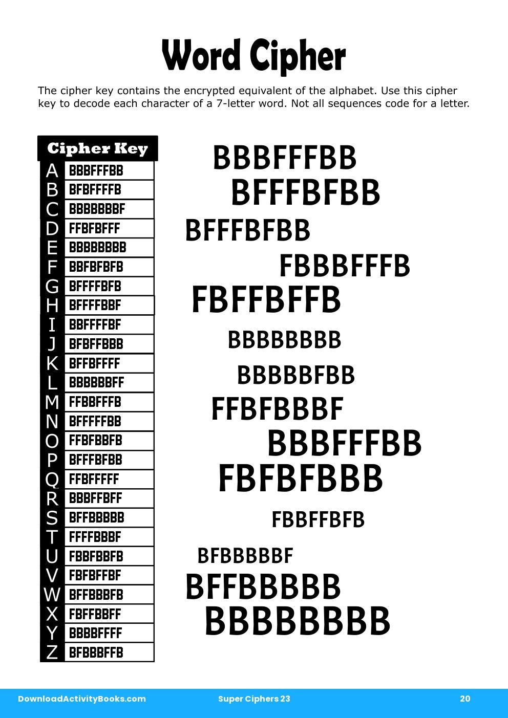 Word Cipher in Super Ciphers 23