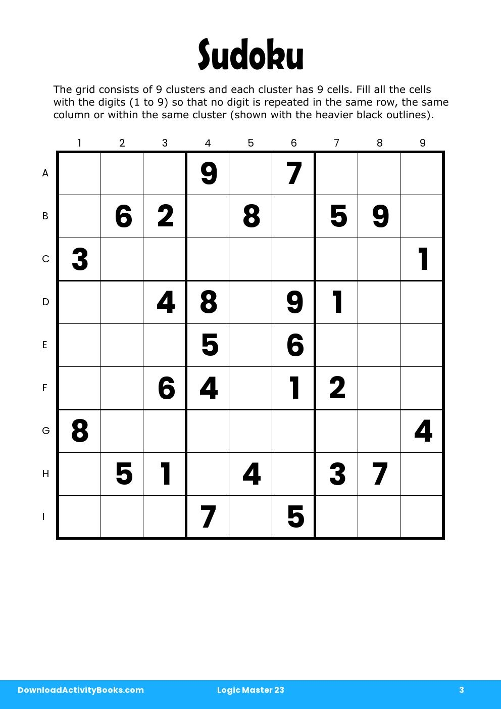 Sudoku in Logic Master 23