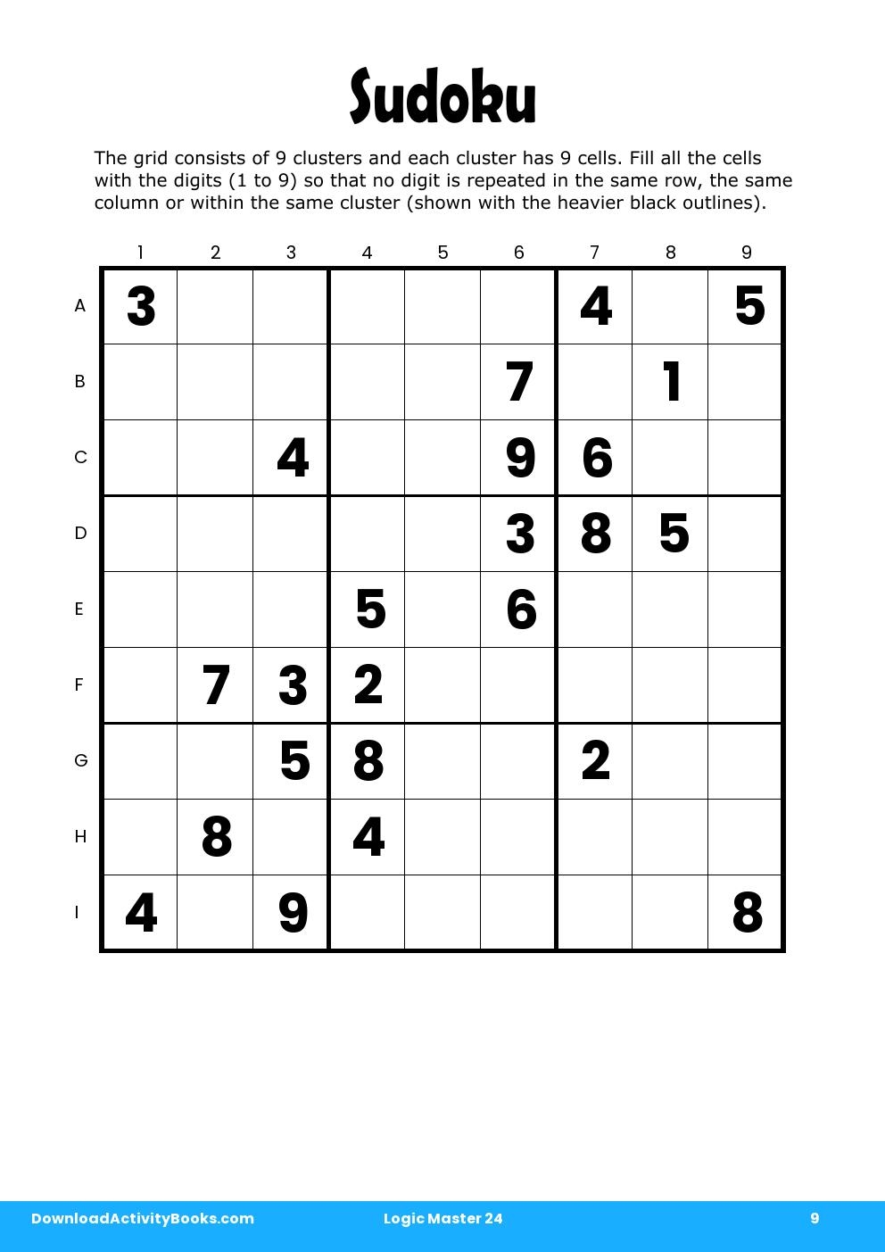 Sudoku in Logic Master 24
