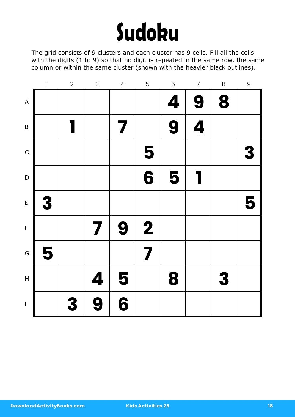 Sudoku in Kids Activities 26