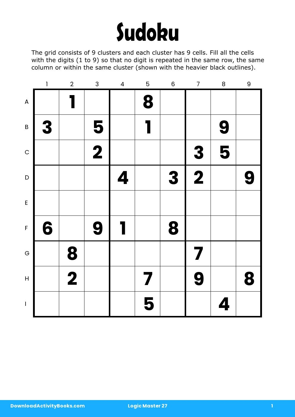 Sudoku in Logic Master 27