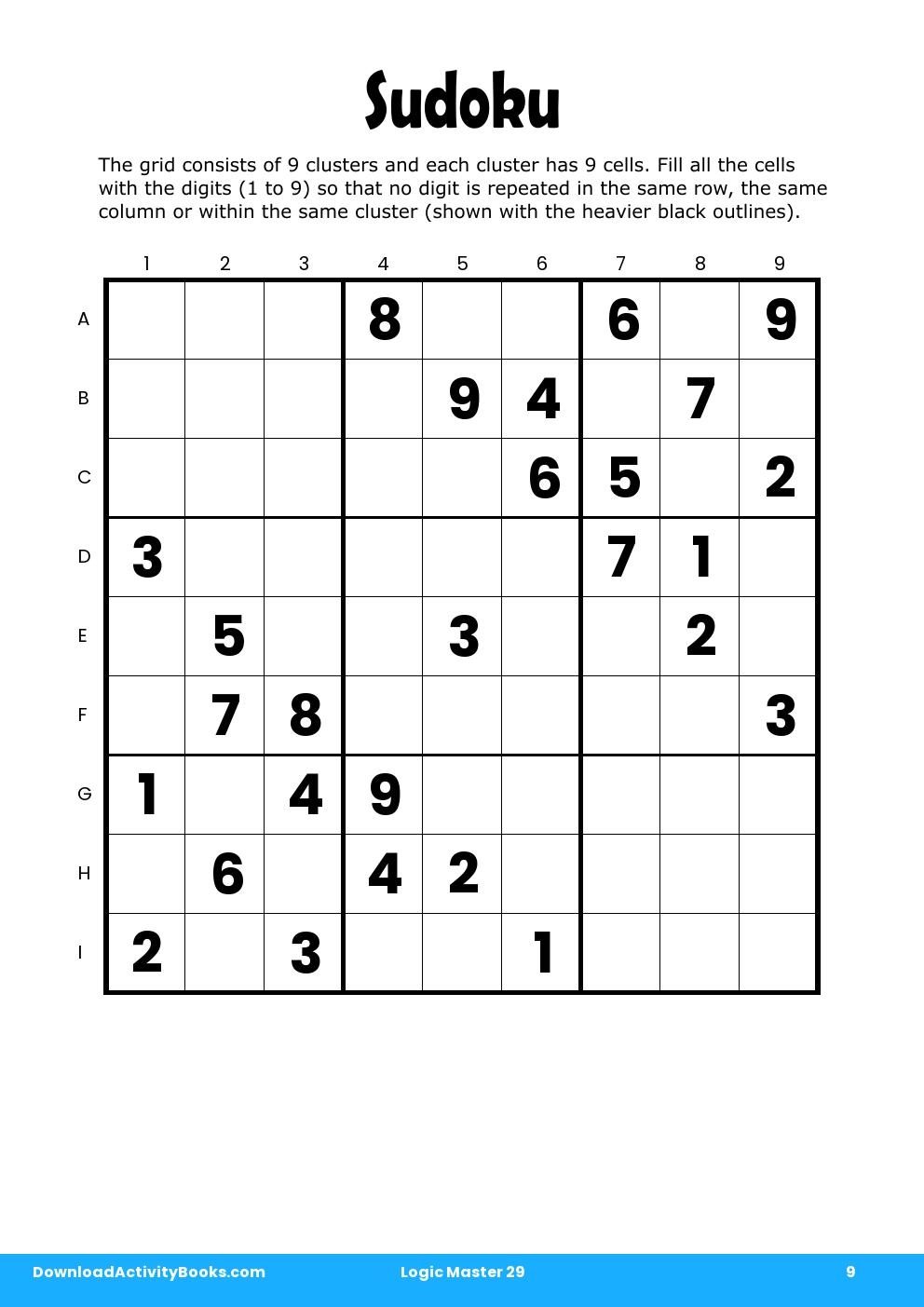 Sudoku in Logic Master 29