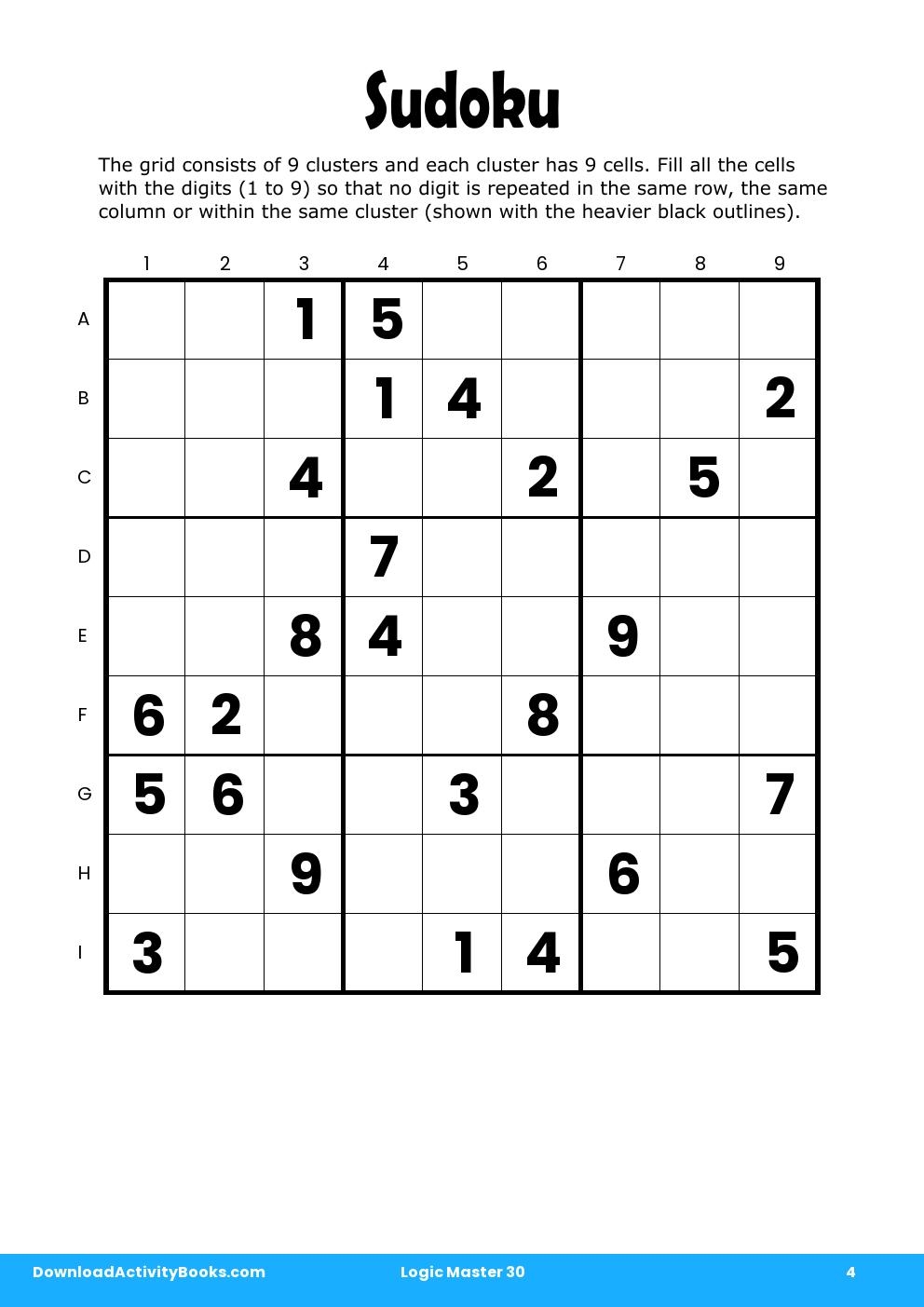 Sudoku in Logic Master 30