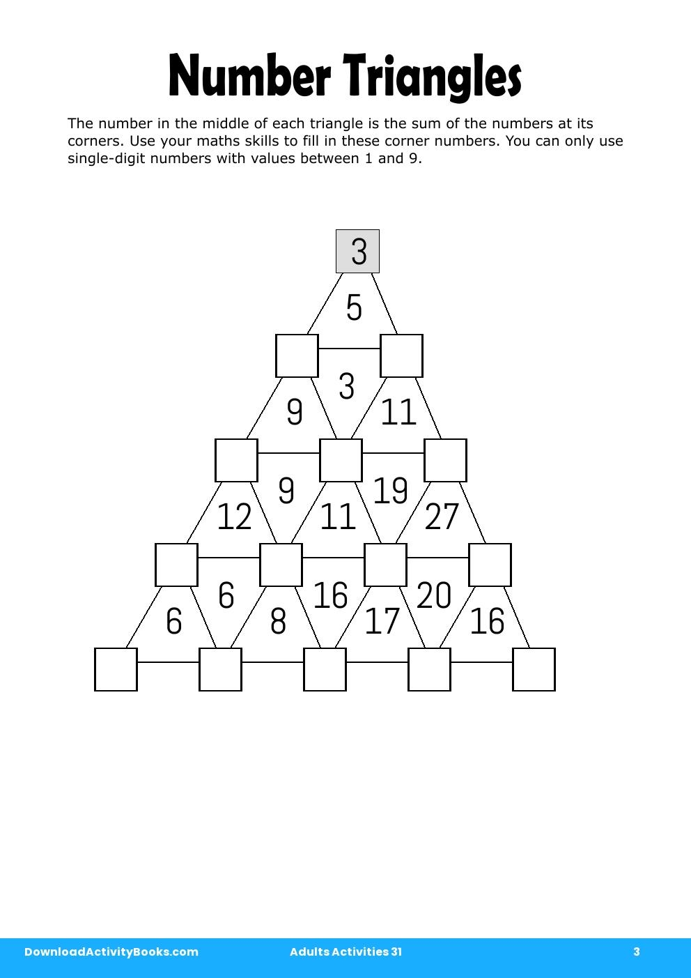 Number Triangles in Adults Activities 31