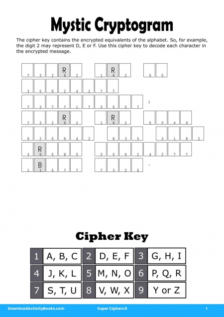 Mystic Cryptogram in Super Ciphers 6