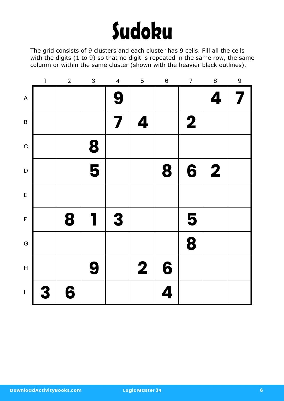 Sudoku in Logic Master 34