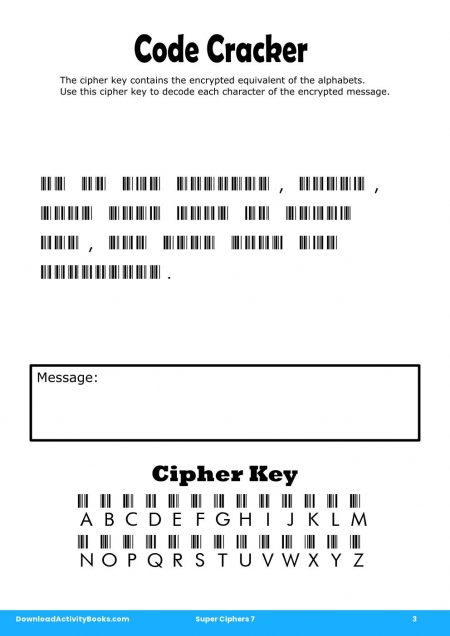 Code Cracker in Super Ciphers 7