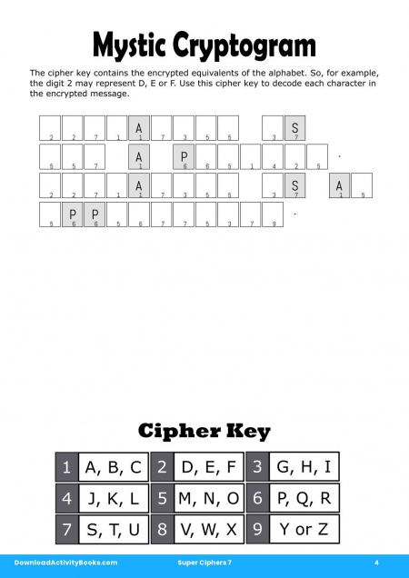 Mystic Cryptogram in Super Ciphers 7
