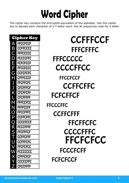 Word Cipher in Super Ciphers 7