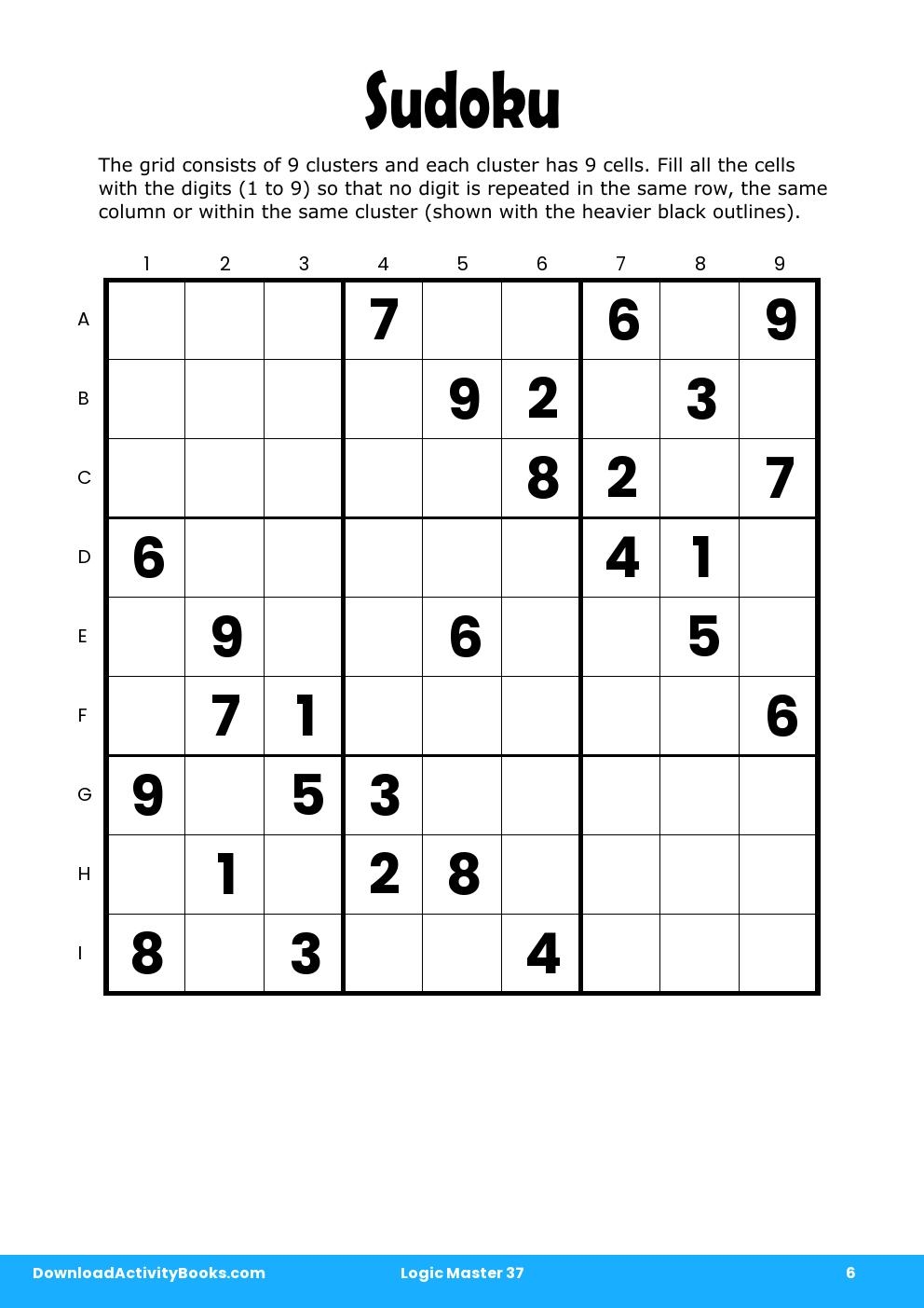 Sudoku in Logic Master 37