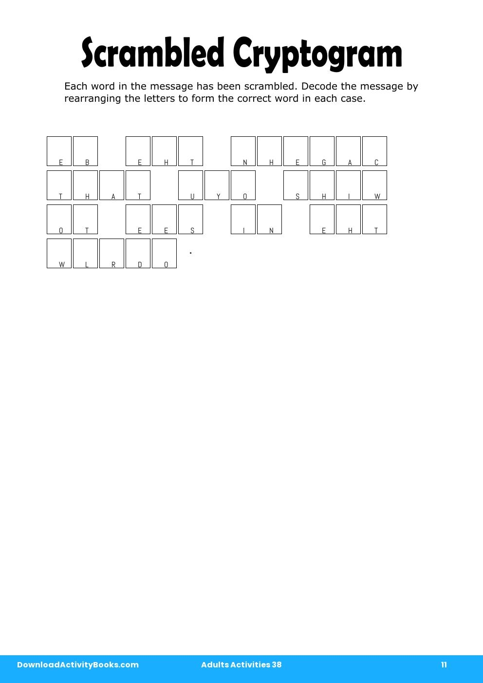 Scrambled Cryptogram in Adults Activities 38