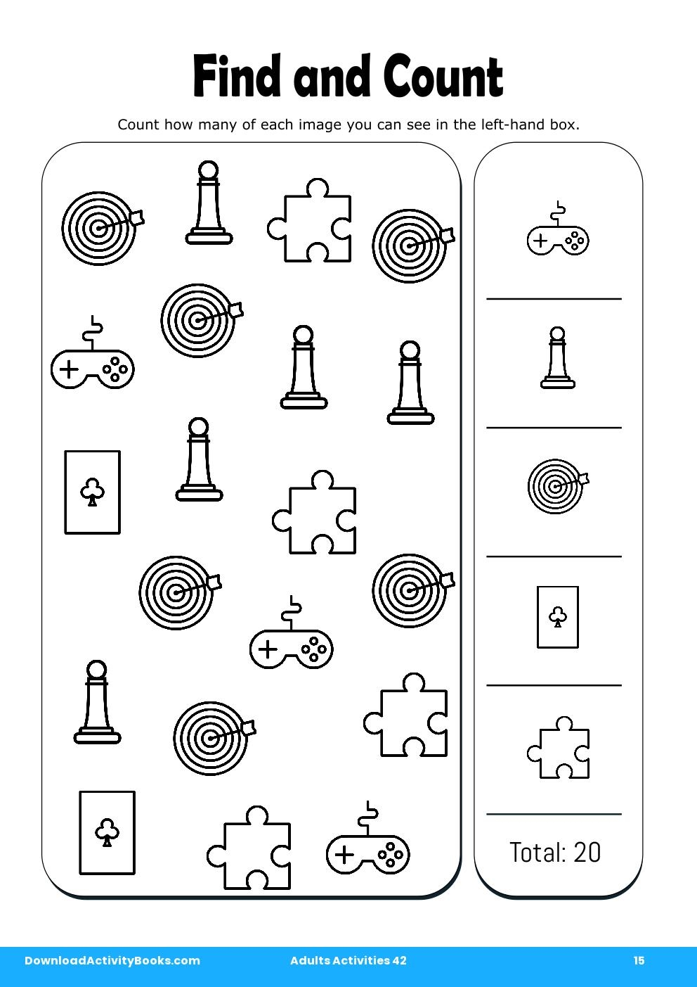 Find and Count in Adults Activities 42