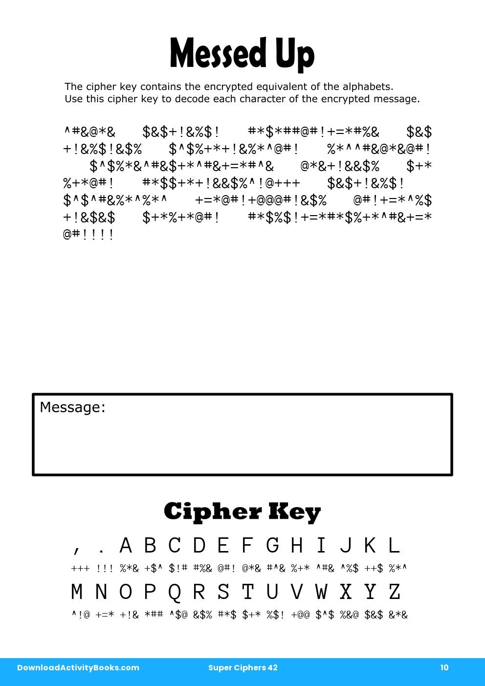 Messed Up in Super Ciphers 42