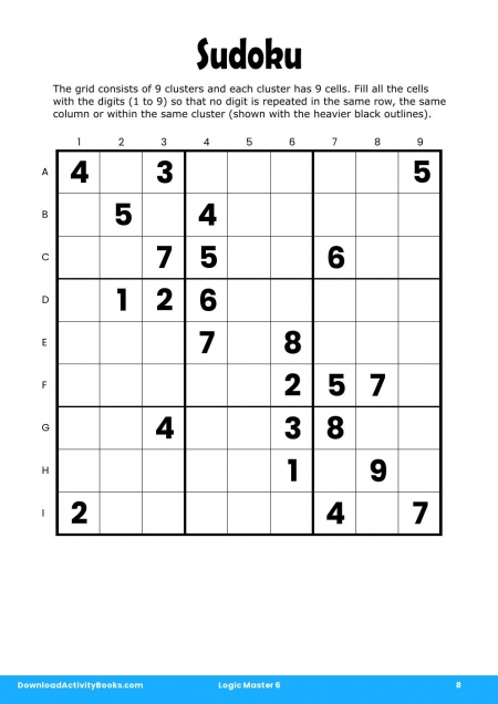 Sudoku in Logic Master 6
