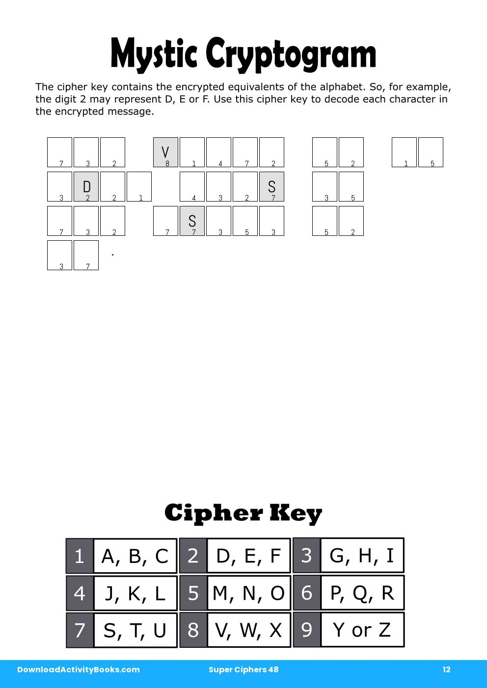 Mystic Cryptogram in Super Ciphers 48