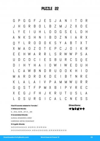 Word Search Power #22 in Word Search Power 12