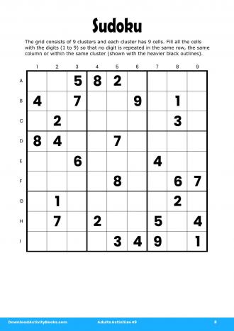 Sudoku #8 in Adults Activities 49