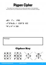 Pigpen Cipher #11 in Adults Activities 4