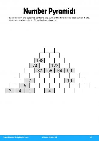 Number Pyramids #30 in Kids Activities 49