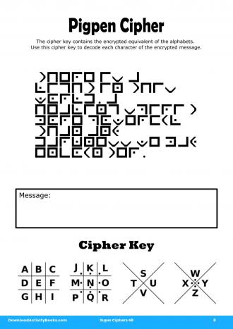 Pigpen Cipher #8 in Super Ciphers 49