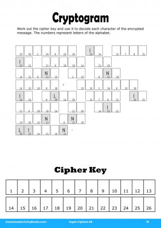 Cryptogram #18 in Super Ciphers 49
