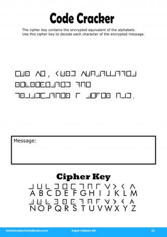 Code Cracker #22 in Super Ciphers 49