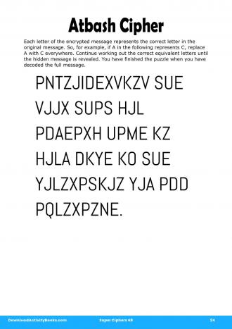 Atbash Cipher #24 in Super Ciphers 49