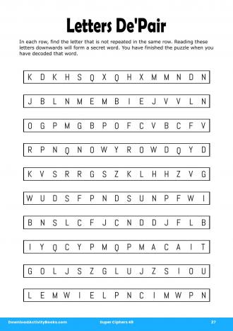 Letters De'Pair #27 in Super Ciphers 49