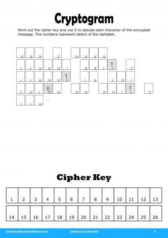 Cryptogram #4 in Adults Activities 50